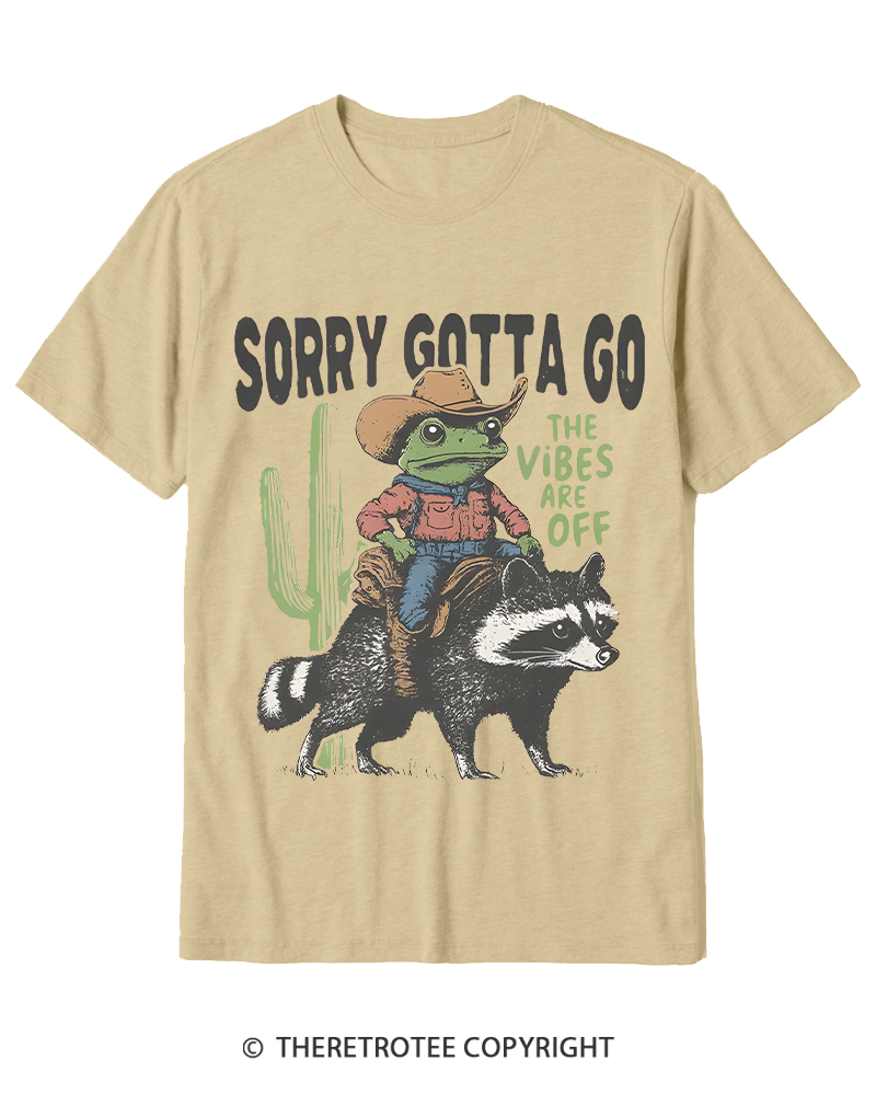 TheRetroTee 1890s Style Cowboy Frog Riding Raccoon Cotton T-Shirt