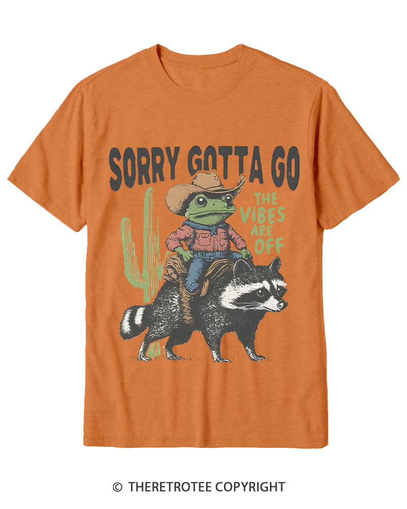 TheRetroTee 1890s Style Cowboy Frog Riding Raccoon Cotton T-Shirt