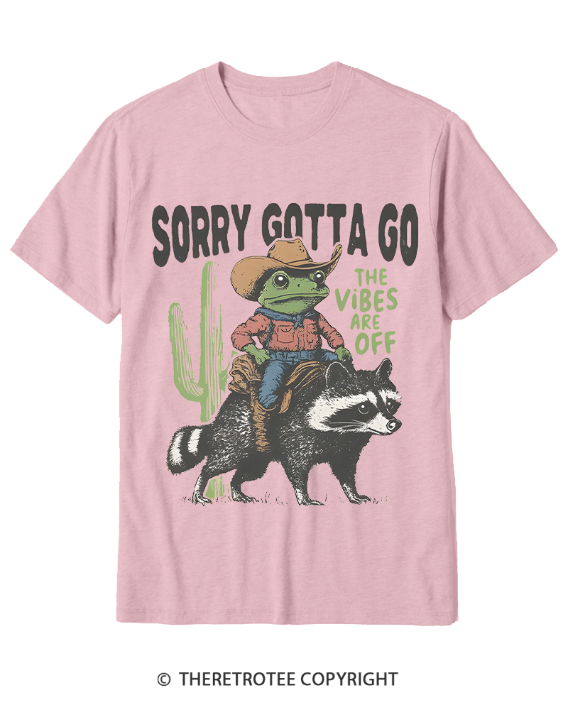 TheRetroTee 1890s Style Cowboy Frog Riding Raccoon Cotton T-Shirt