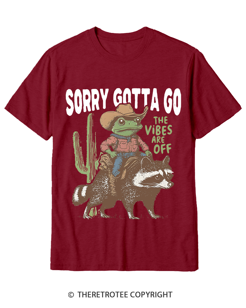 TheRetroTee 1890s Style Cowboy Frog Riding Raccoon Cotton T-Shirt
