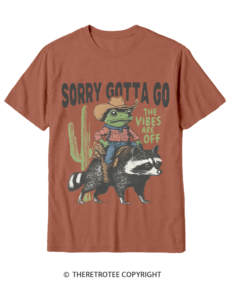 TheRetroTee 1890s Style Cowboy Frog Riding Raccoon Cotton T-Shirt