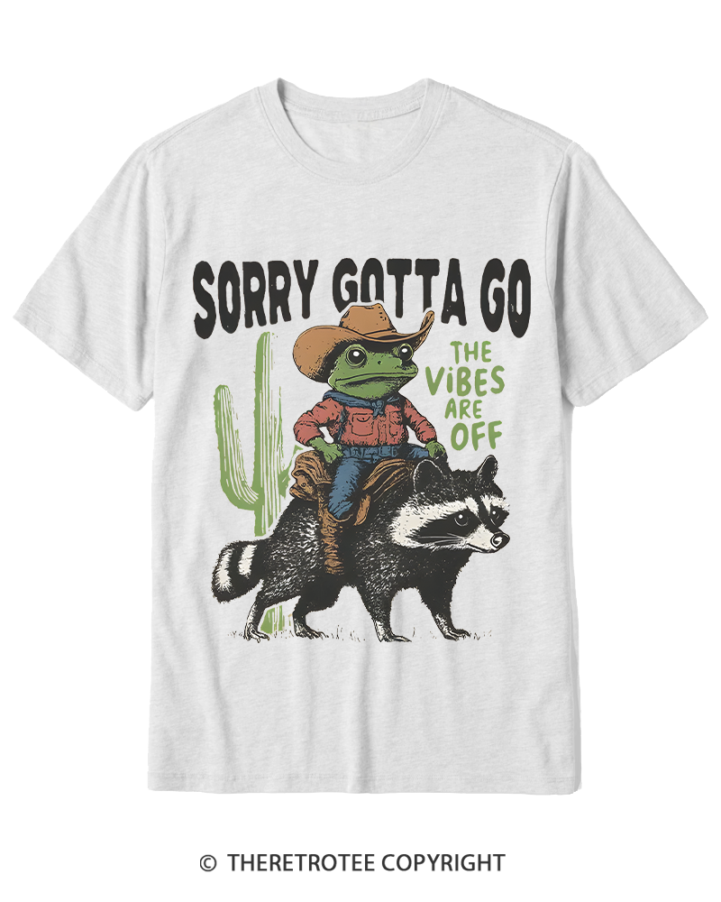 TheRetroTee 1890s Style Cowboy Frog Riding Raccoon Cotton T-Shirt