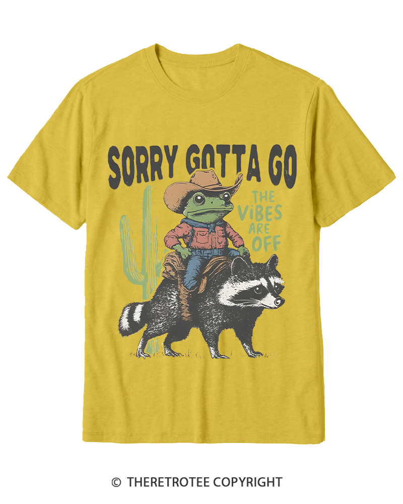 TheRetroTee 1890s Style Cowboy Frog Riding Raccoon Cotton T-Shirt