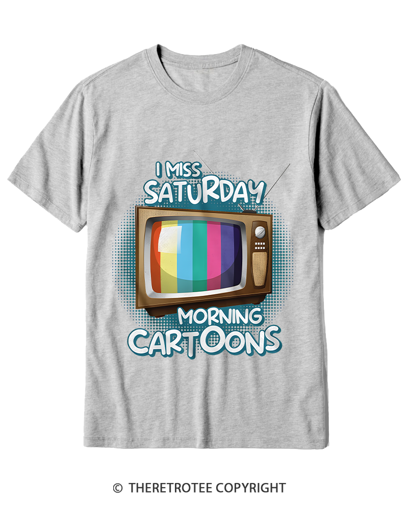 TheRetroTee I Miss Saturday Morning Cartoons 1980s Cotton T-Shirt