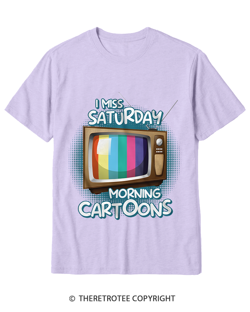 TheRetroTee I Miss Saturday Morning Cartoons 1980s Cotton T-Shirt