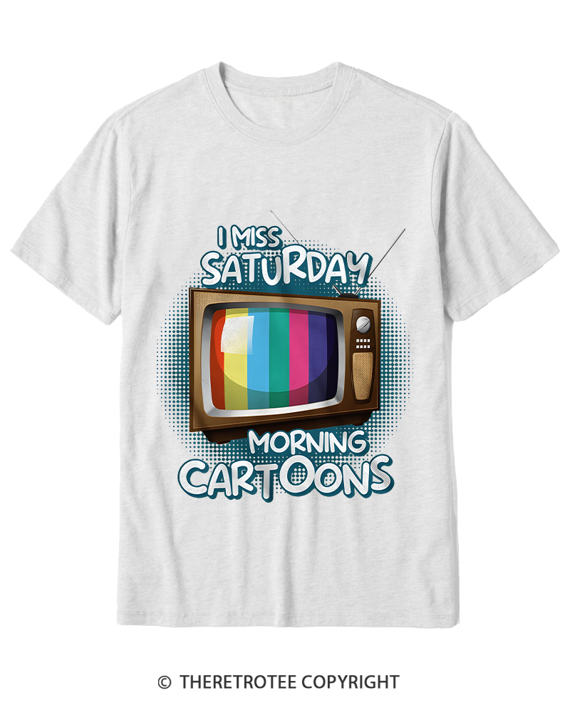 TheRetroTee I Miss Saturday Morning Cartoons 1980s Cotton T-Shirt