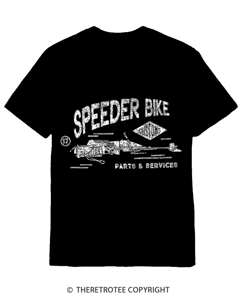 TheRetroTee Speeder Bike 1980s Cotton T-Shirt