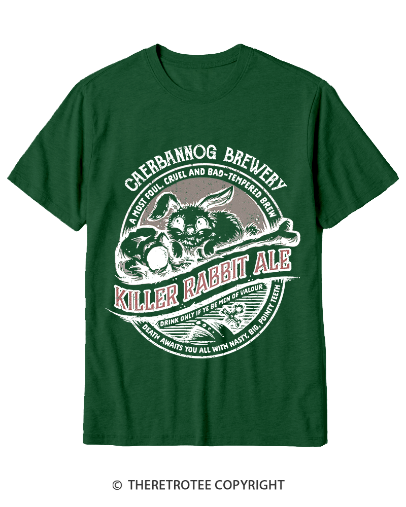 TheRetroTee Killer Rabbit Ale 1970s Cotton T-Shirt