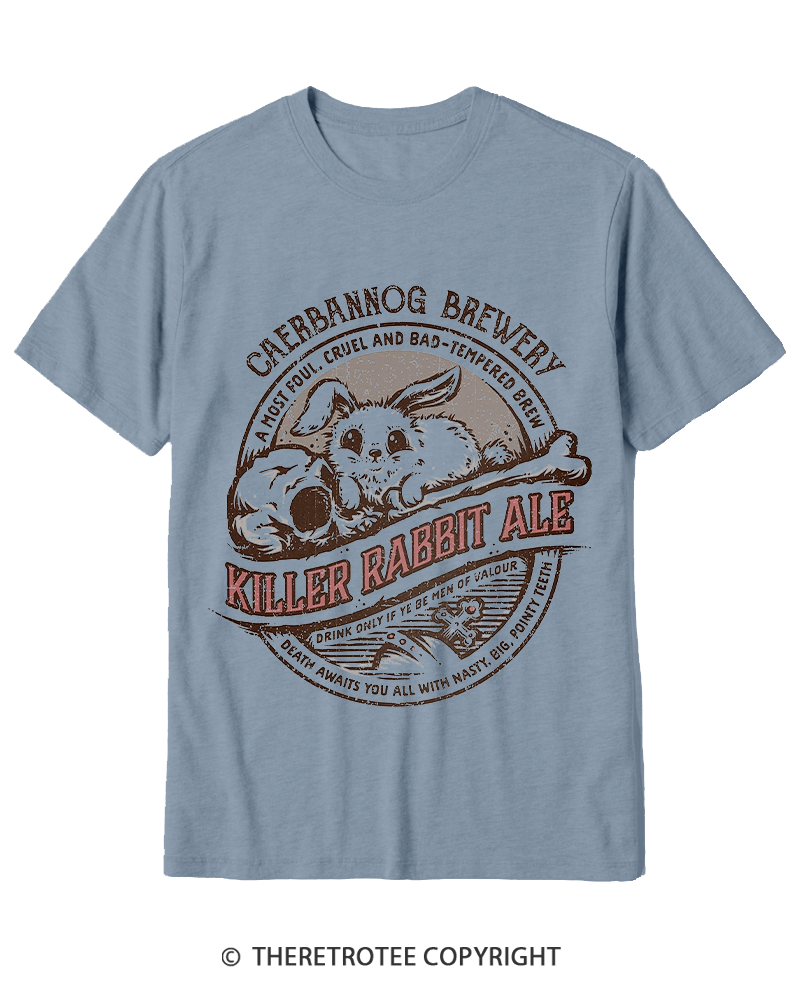 TheRetroTee Killer Rabbit Ale 1970s Cotton T-Shirt