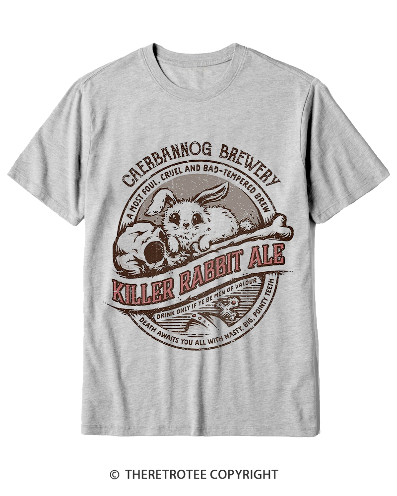 TheRetroTee Killer Rabbit Ale 1970s Cotton T-Shirt