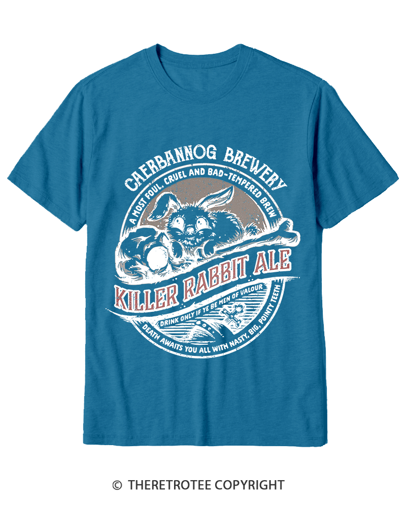 TheRetroTee Killer Rabbit Ale 1970s Cotton T-Shirt