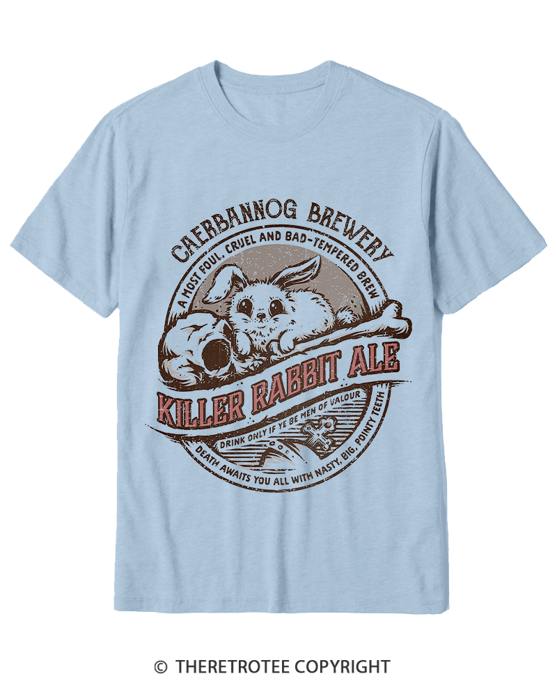 TheRetroTee Killer Rabbit Ale 1970s Cotton T-Shirt