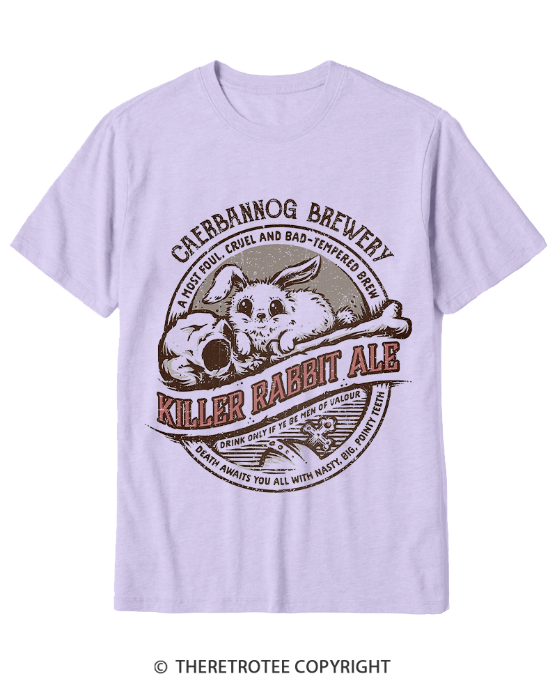 TheRetroTee Killer Rabbit Ale 1970s Cotton T-Shirt