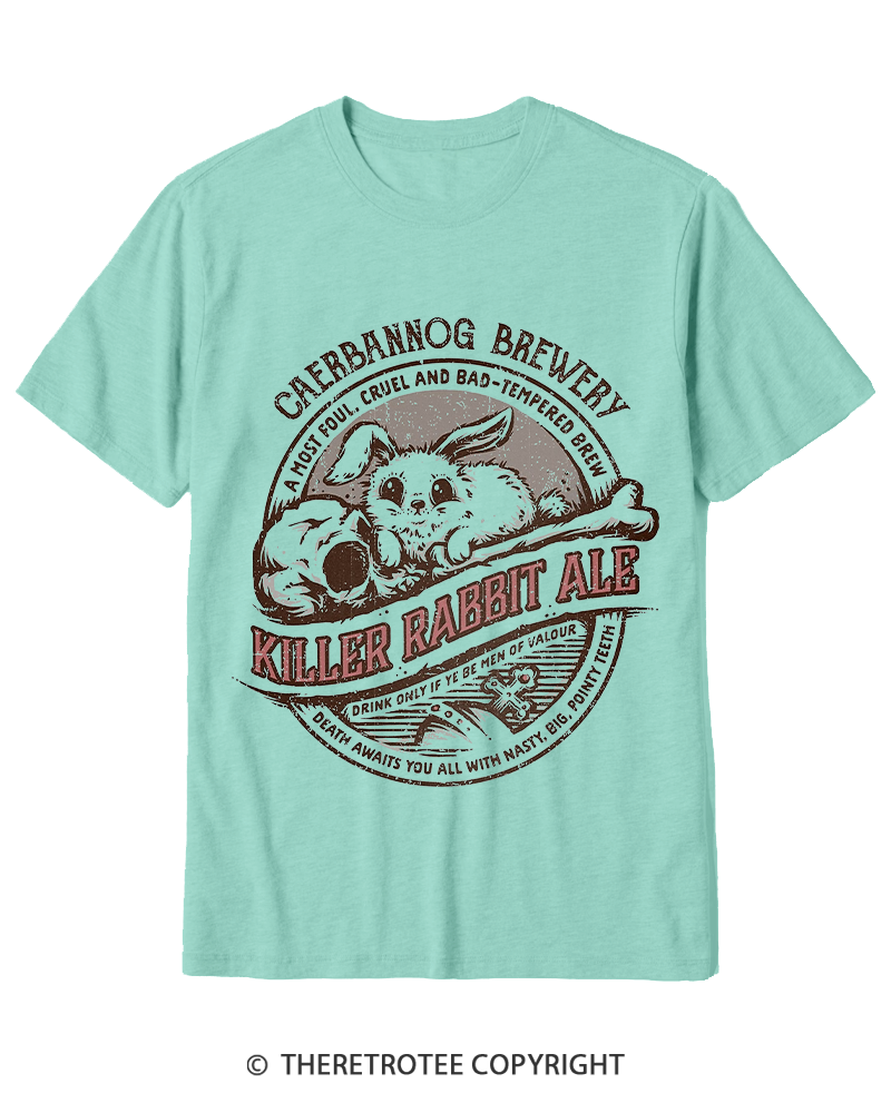 TheRetroTee Killer Rabbit Ale 1970s Cotton T-Shirt