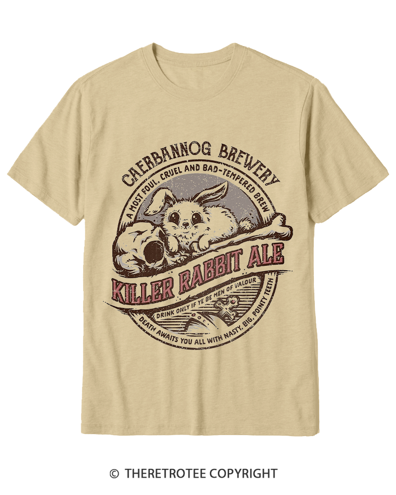 TheRetroTee Killer Rabbit Ale 1970s Cotton T-Shirt