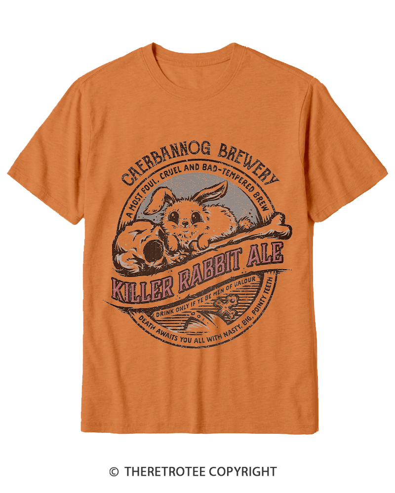 TheRetroTee Killer Rabbit Ale 1970s Cotton T-Shirt