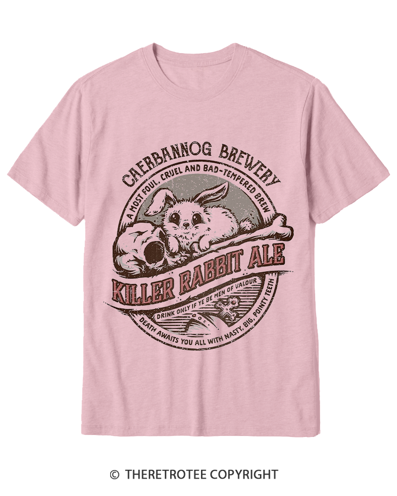 TheRetroTee Killer Rabbit Ale 1970s Cotton T-Shirt