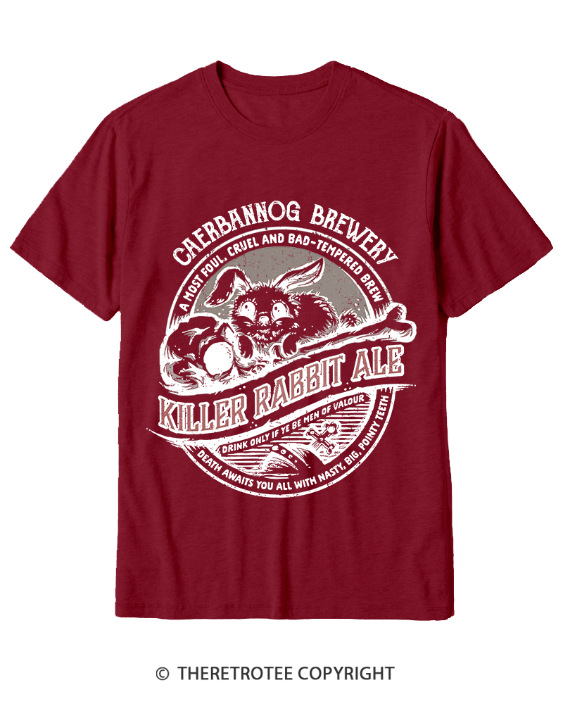 TheRetroTee Killer Rabbit Ale 1970s Cotton T-Shirt