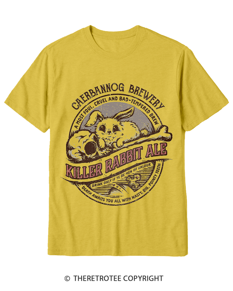 TheRetroTee Killer Rabbit Ale 1970s Cotton T-Shirt