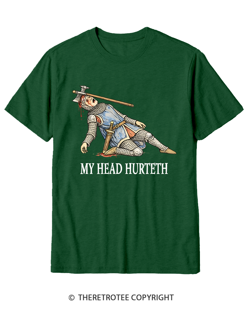 TheRetroTee My Head Hurteth Cotton T-Shirt