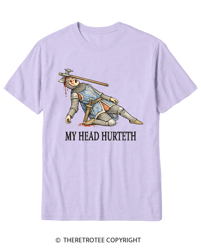 TheRetroTee My Head Hurteth Cotton T-Shirt
