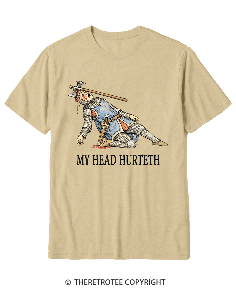 TheRetroTee My Head Hurteth Cotton T-Shirt