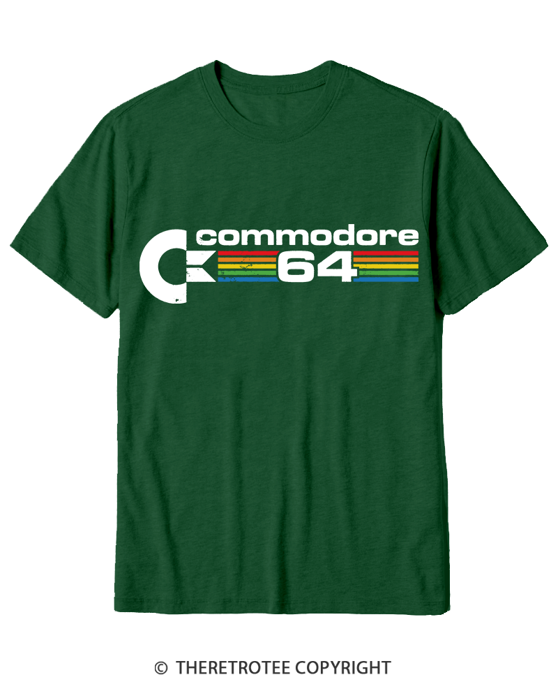 TheRetroTee Commodore 64 1980s Cotton T-Shirt