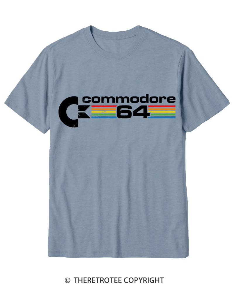 TheRetroTee Commodore 64 1980s Cotton T-Shirt
