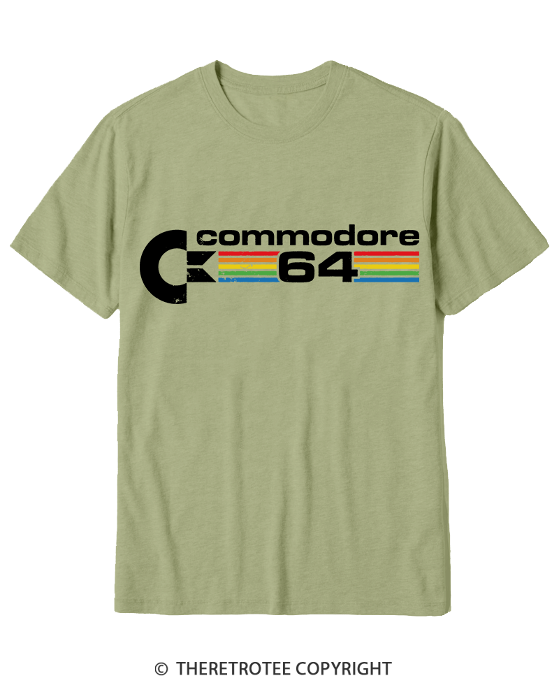 TheRetroTee Commodore 64 1980s Cotton T-Shirt