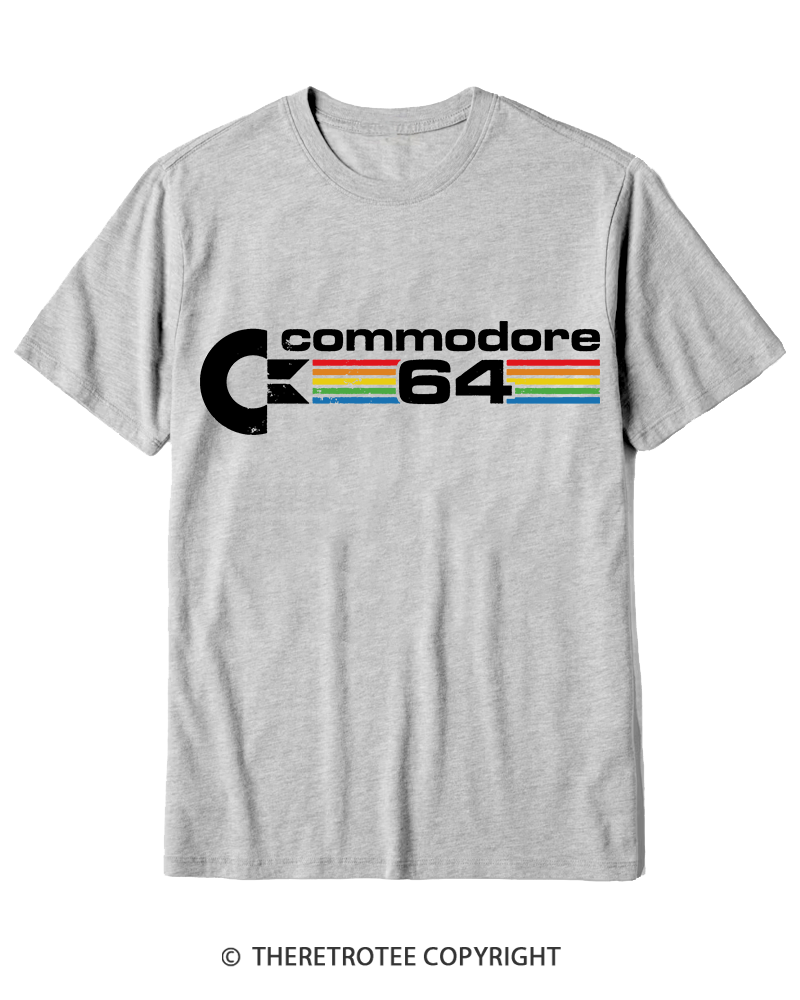 TheRetroTee Commodore 64 1980s Cotton T-Shirt