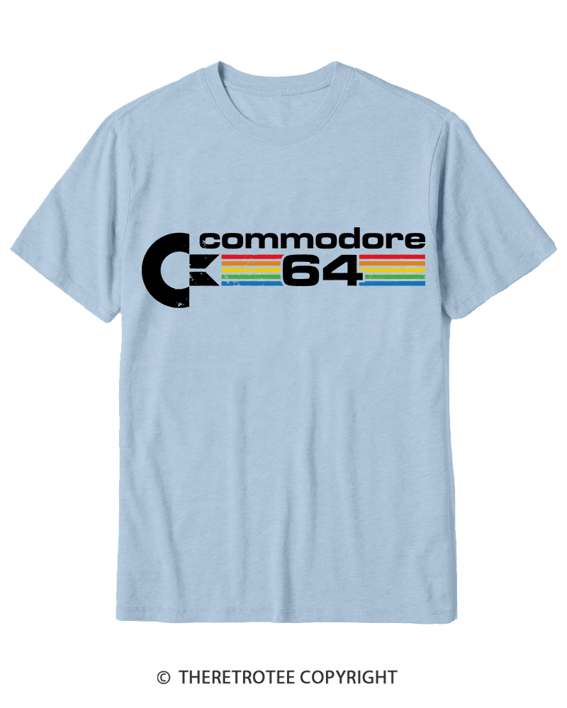 TheRetroTee Commodore 64 1980s Cotton T-Shirt