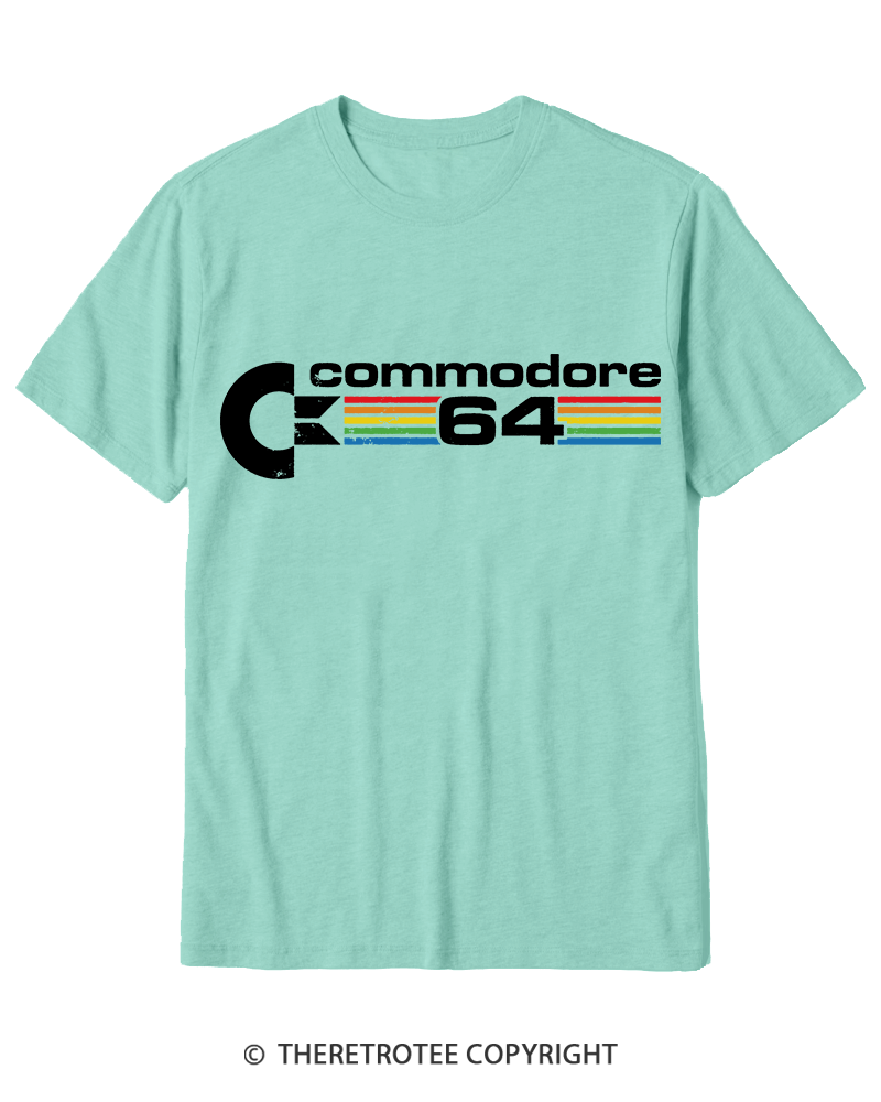 TheRetroTee Commodore 64 1980s Cotton T-Shirt
