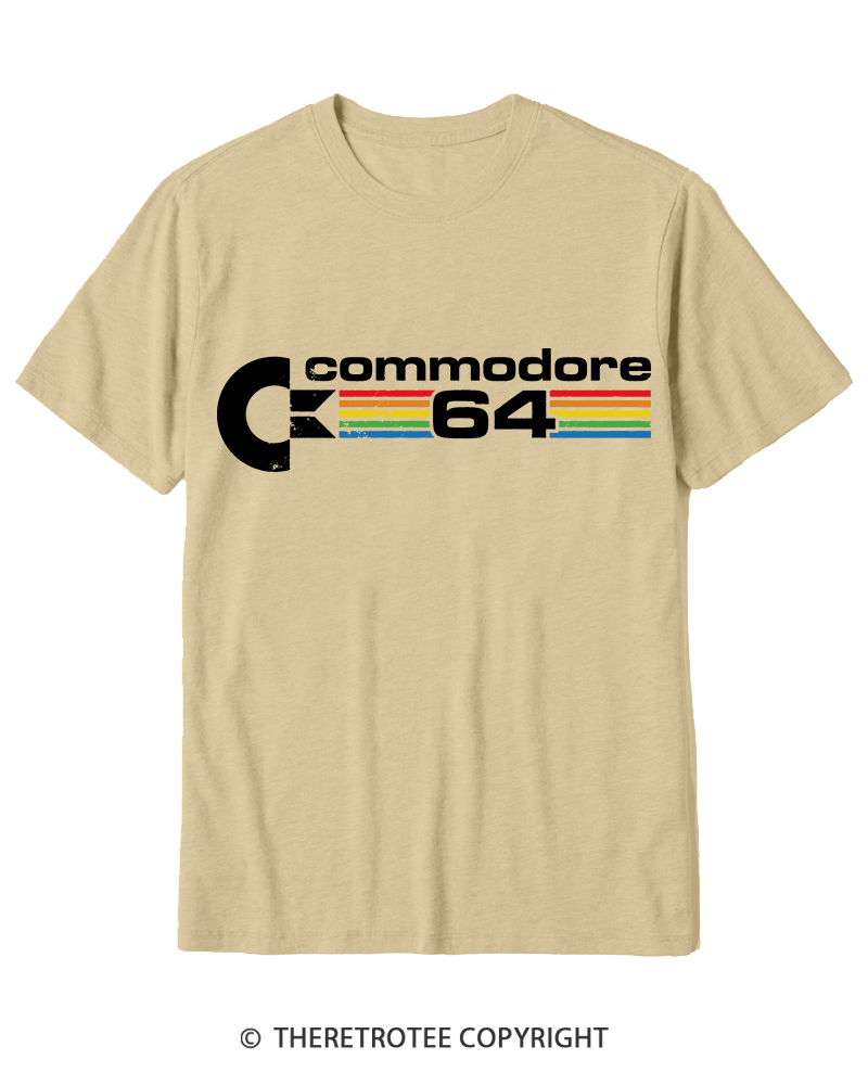 TheRetroTee Commodore 64 1980s Cotton T-Shirt