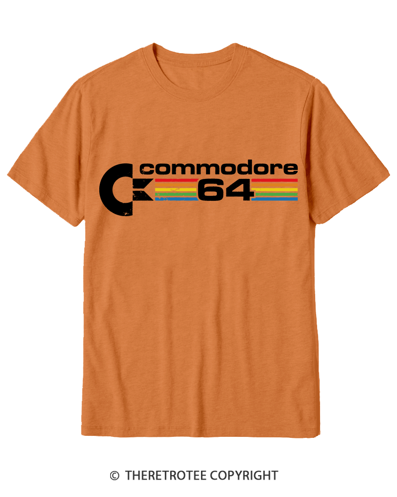 TheRetroTee Commodore 64 1980s Cotton T-Shirt