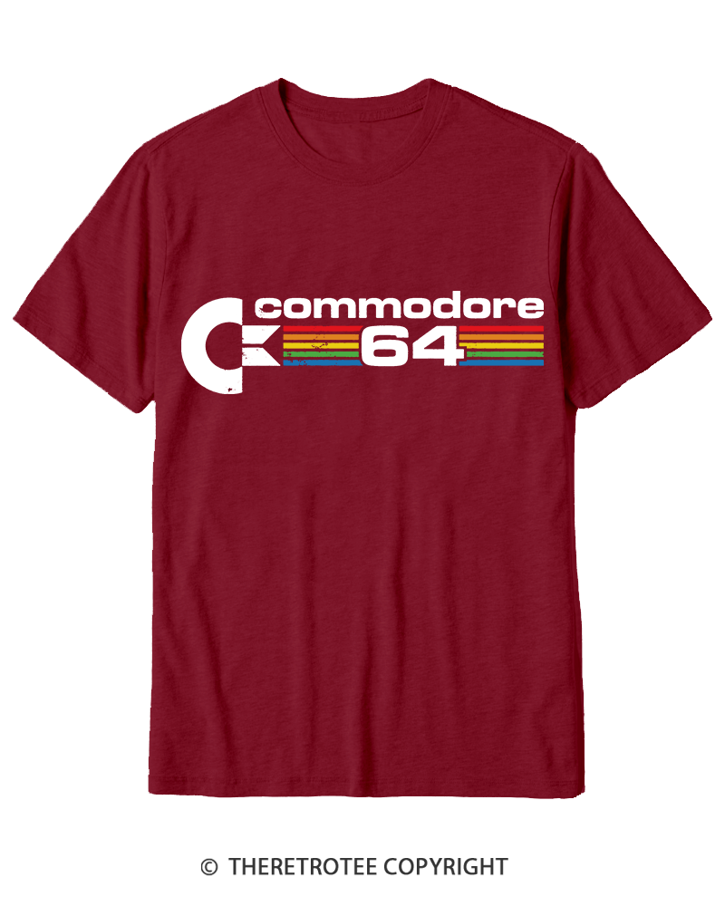 TheRetroTee Commodore 64 1980s Cotton T-Shirt