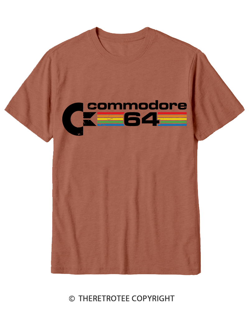 TheRetroTee Commodore 64 1980s Cotton T-Shirt