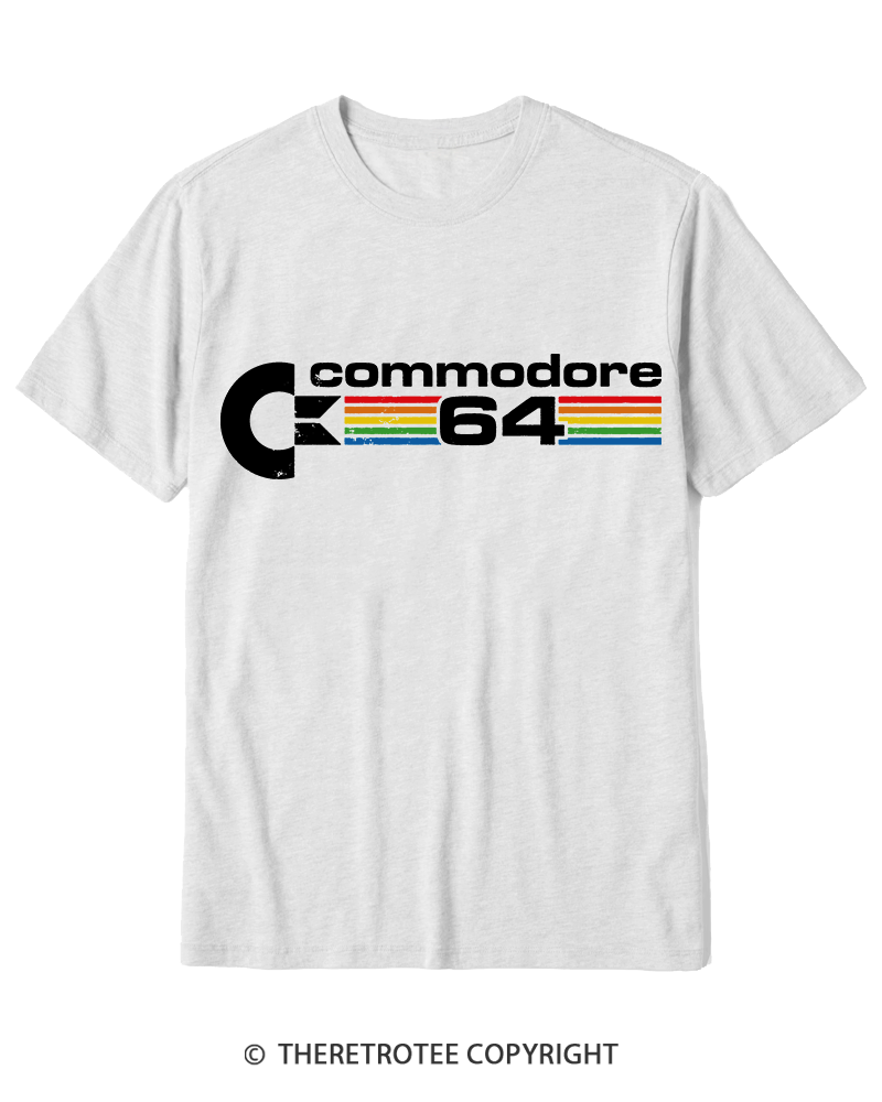 TheRetroTee Commodore 64 1980s Cotton T-Shirt