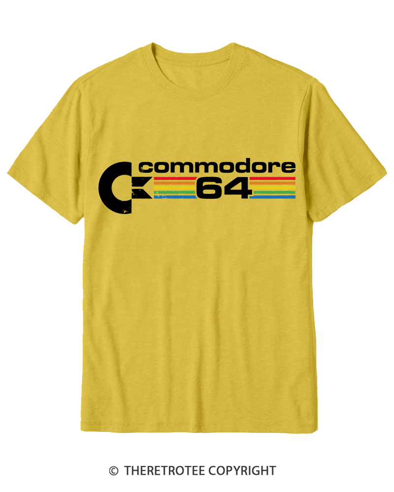 TheRetroTee Commodore 64 1980s Cotton T-Shirt