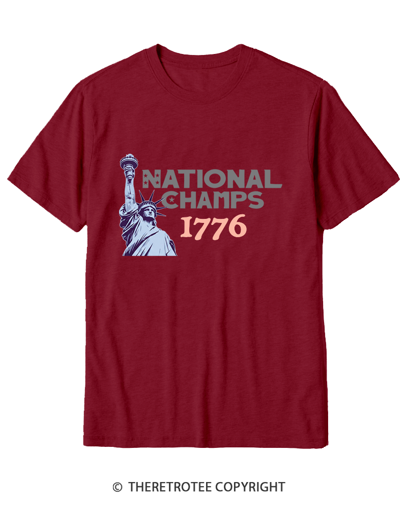 TheRetroTee National Champs 1776 Cotton T-Shirt