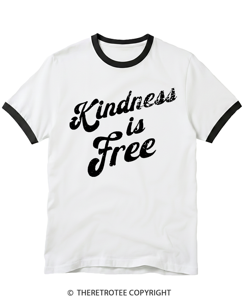 TheRetroTee Be Kind 1960s Ringer T-shirt