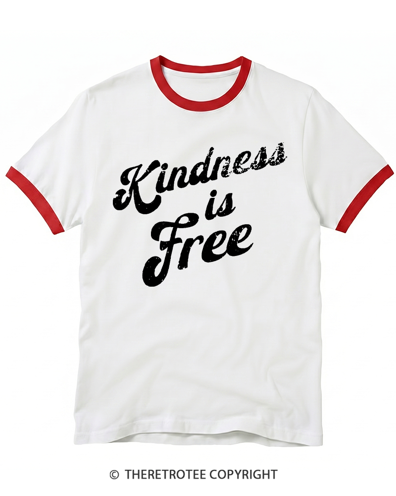 TheRetroTee Be Kind 1960s Ringer T-shirt