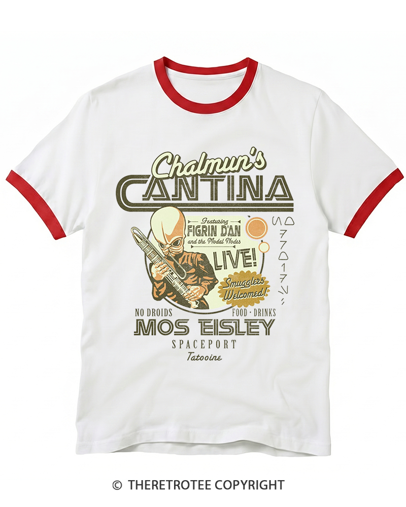 TheRetroTee Chalmun's Cantina 1980s Ringer T-shirt