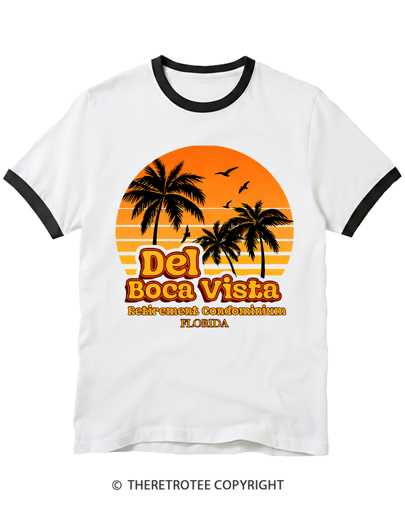 TheRetroTee Del Boca Vista 1990s Ringer T-shirt