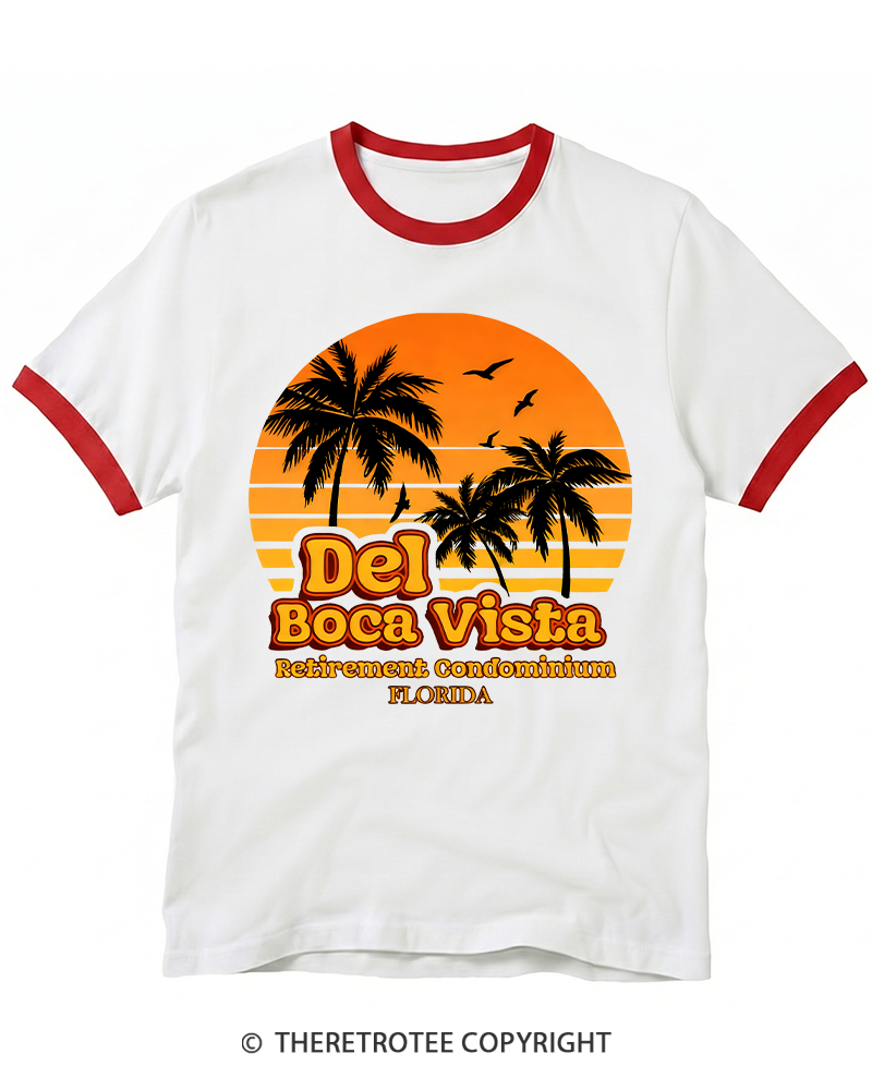 TheRetroTee Del Boca Vista 1990s Ringer T-shirt