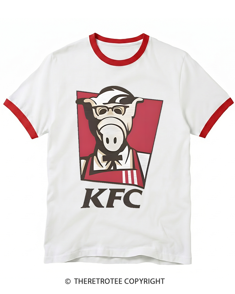 TheRetroTee 1980s Kentucky Fried Cats Ringer T-shirt