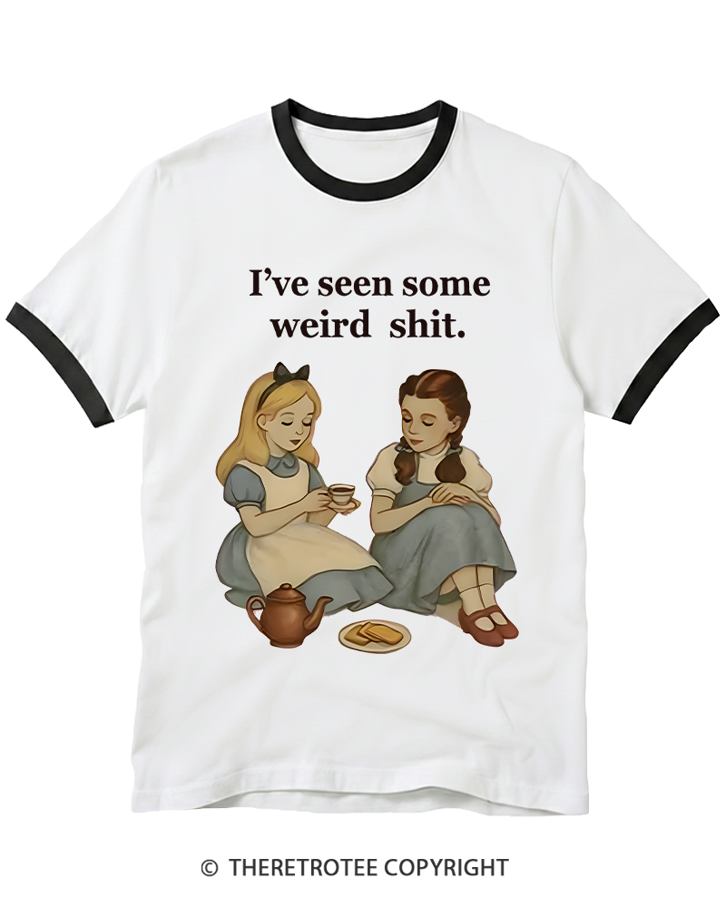 TheRetroTee Weird Stuff 1990s Girl Ringer T-shirt