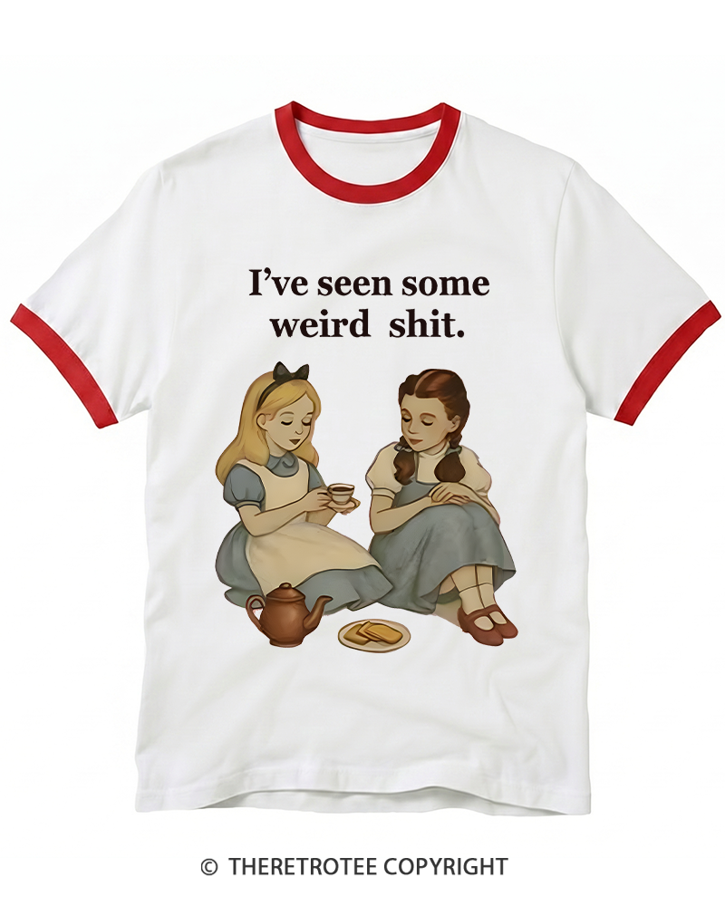 TheRetroTee Weird Stuff 1990s Girl Ringer T-shirt