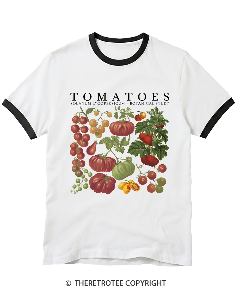TheRetroTee Tomatoes 1890s Ringer T-shirt