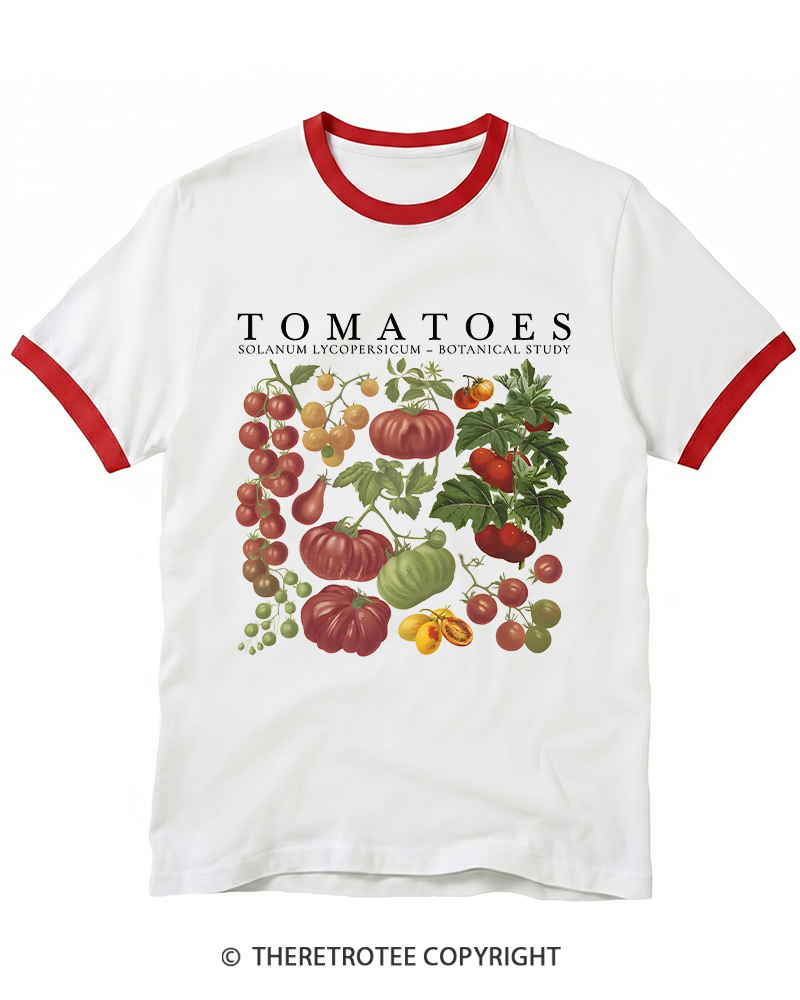 TheRetroTee Tomatoes 1890s Ringer T-shirt