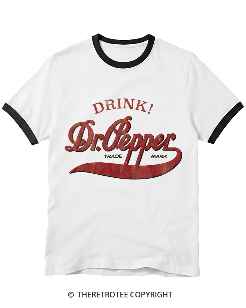 TheRetroTee 1970s Retro Soda Brand Inspired Ringer T-shirt